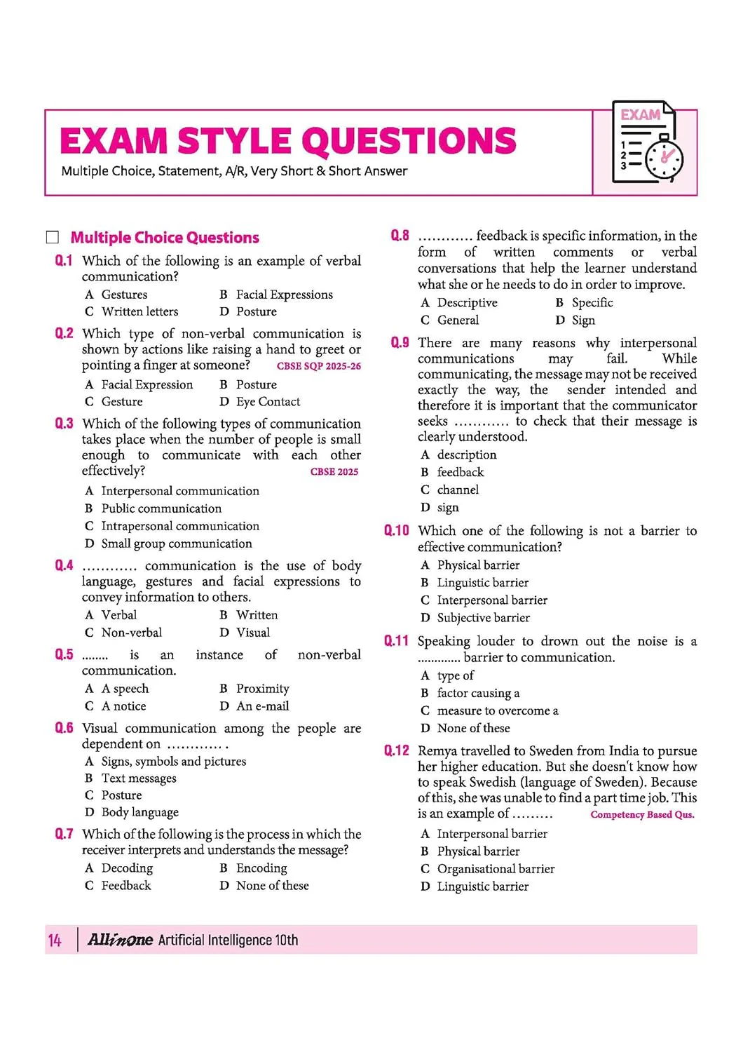 All in One Artificial Intelligence (Code - 417) Class 10 for CBSE Exam 2026-27 | NCERT Based Complete Theory, Practice Exercises, CBQs, A-R, Sample Papers & Mind Maps | Revised Edition as per Latest Syllabus - Image 7