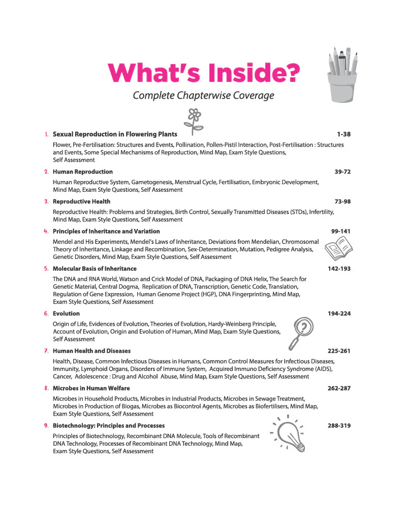 All in One Biology Class 12 for CBSE Exam 2026-27 | NCERT Based Complete Theory, Practice Exercises, CBQs, A-R, Sample Papers & Mind Maps | Revised Edition as per Latest Syllabus - Image 5