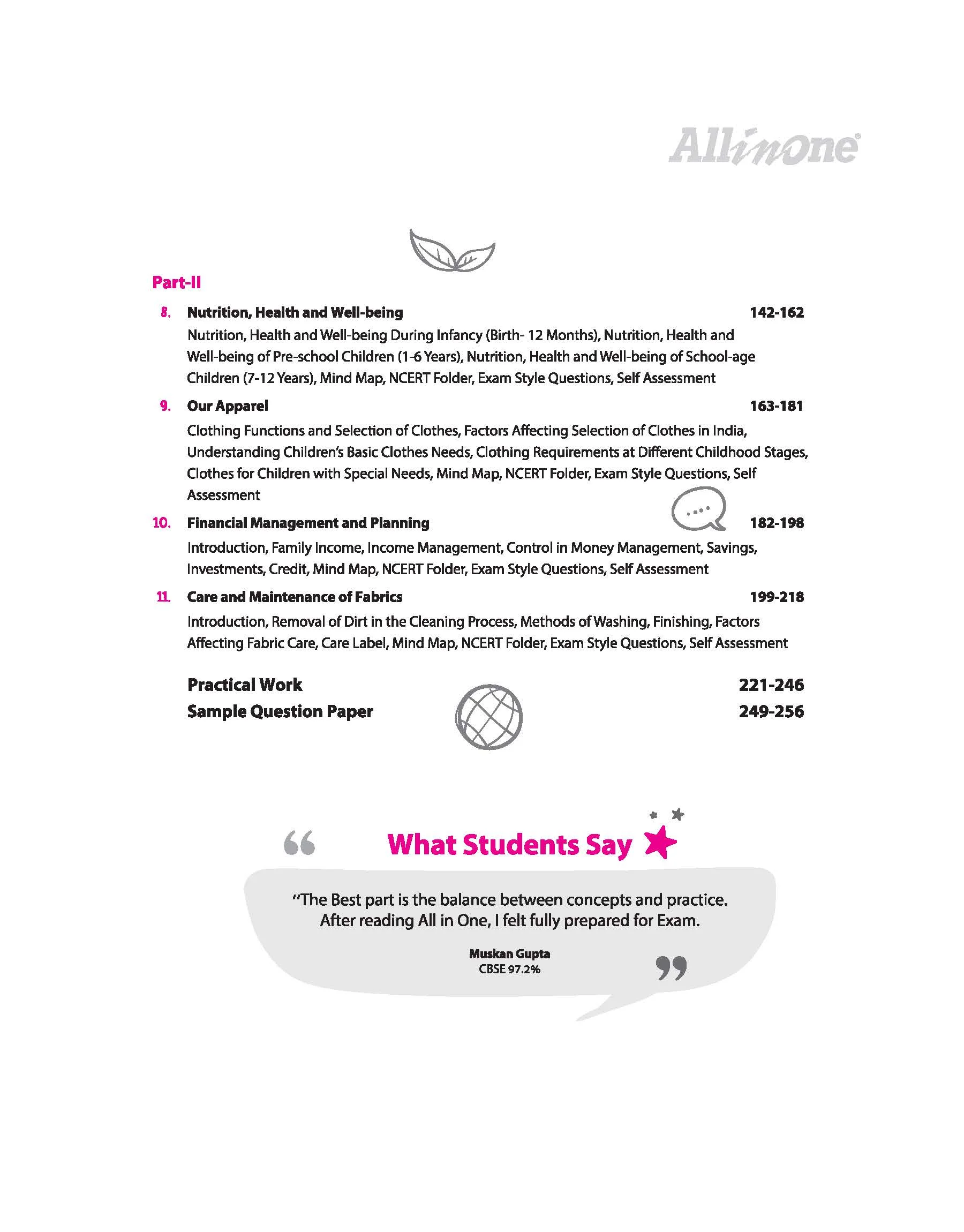 All in One Home Science Class 11 for CBSE Exam 2026-27 | NCERT Based Complete Theory, Practice Exercises, CBQs, A-R, Sample Papers & Mind Maps | Revised Edition as per Latest Syllabus - Image 6