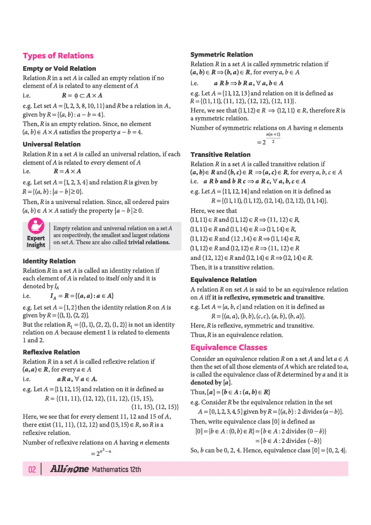 All in One Mathematics Class 12 for CBSE Exam 2026-27 | NCERT Based Complete Theory, Practice Exercises, CBQs, A-R, Sample Papers & Mind Maps | Revised Edition as per Latest Syllabus - Image 8