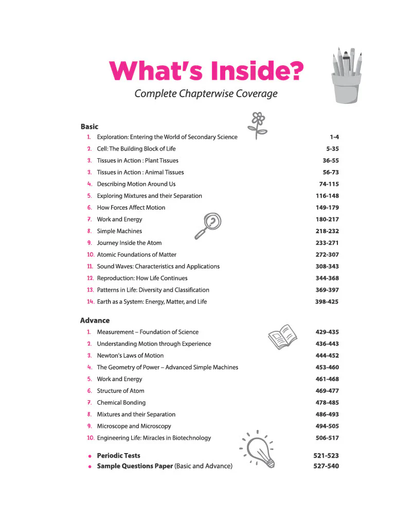 All in One Science (Exploration) Class 9 for CBSE Exam 2026-27 | NCERT Based Complete Theory, Practice Exercises, CBQs, A-R, Sample Papers & Mind Maps | Revised Edition as per Latest Syllabus - Image 5