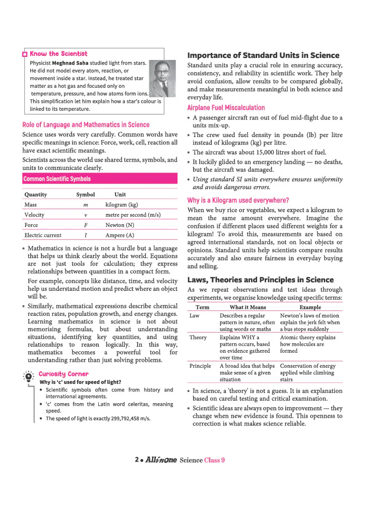All in One Science (Exploration) Class 9 for CBSE Exam 2026-27 | NCERT Based Complete Theory, Practice Exercises, CBQs, A-R, Sample Papers & Mind Maps | Revised Edition as per Latest Syllabus - Image 7