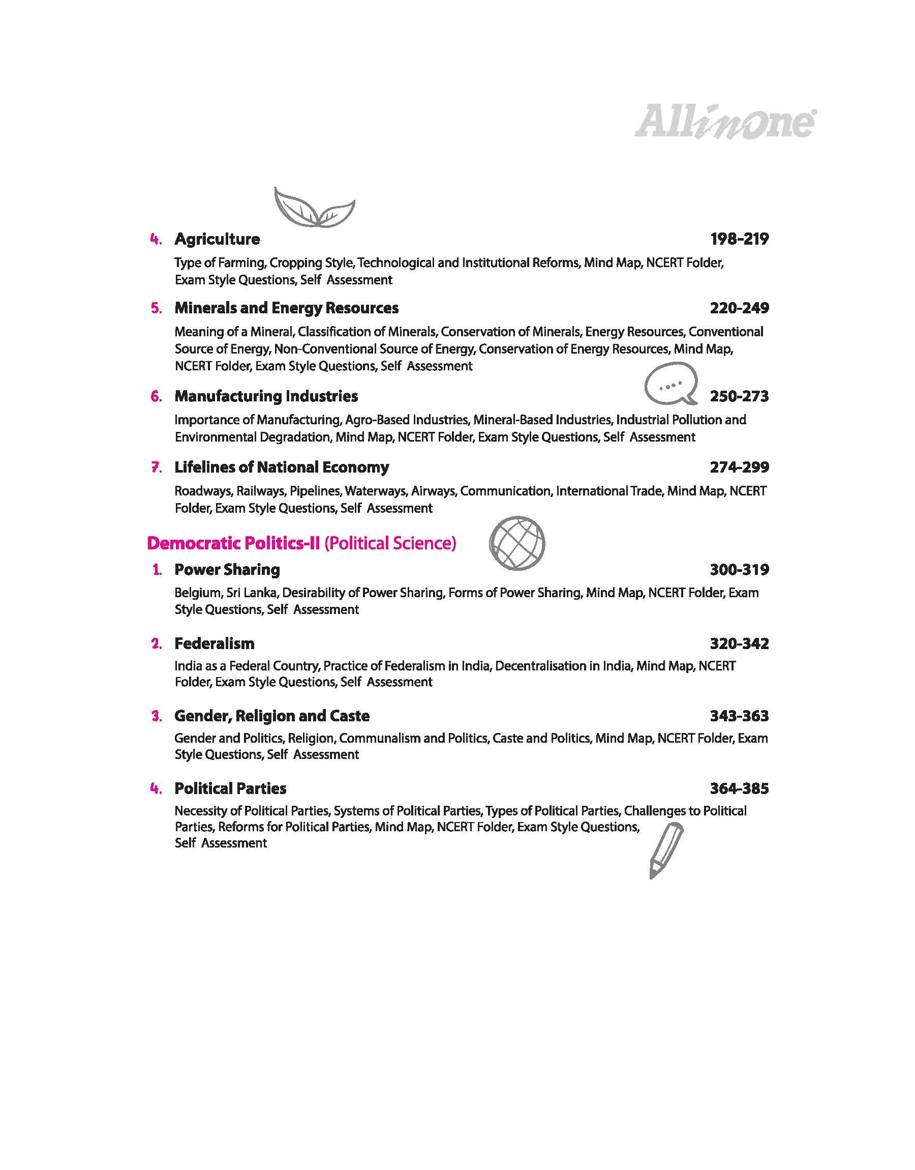 All in One Social Science Class 10 for CBSE Exam 2026-27 | NCERT Based Complete Theory, Practice Exercises, CBQs, A-R, Sample Papers & Mind Maps | Revised Edition as per Latest Syllabus - Image 14