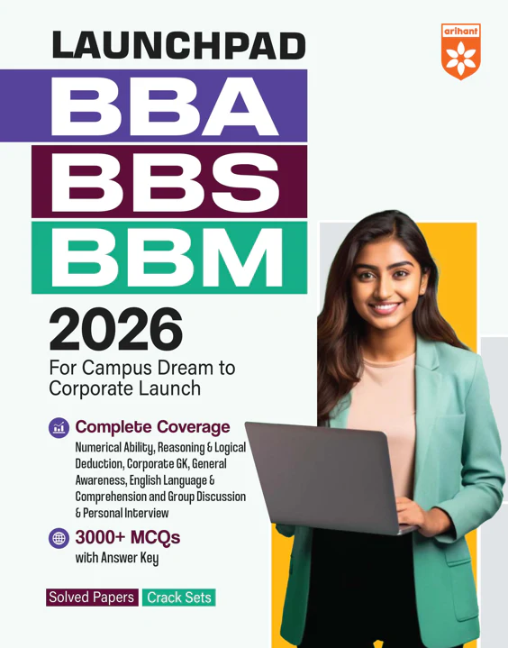 Launchpad BBA/BBS/BBM 2026 | 3000+ MCQs & Solved Papers, Crack Sets | English Medium