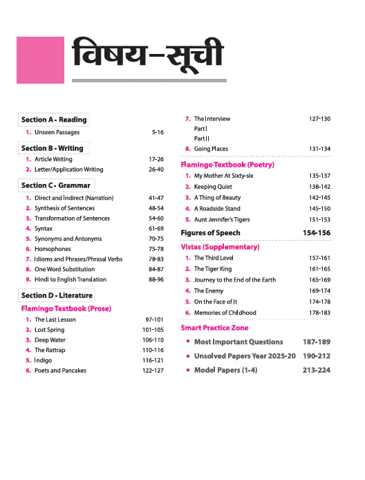 Avtar UP Board English Class 12 Exam 2026 | Chapterwise Question Bank | 4 Model Papers, MCQs | Based on NEP 2020 - Image 3