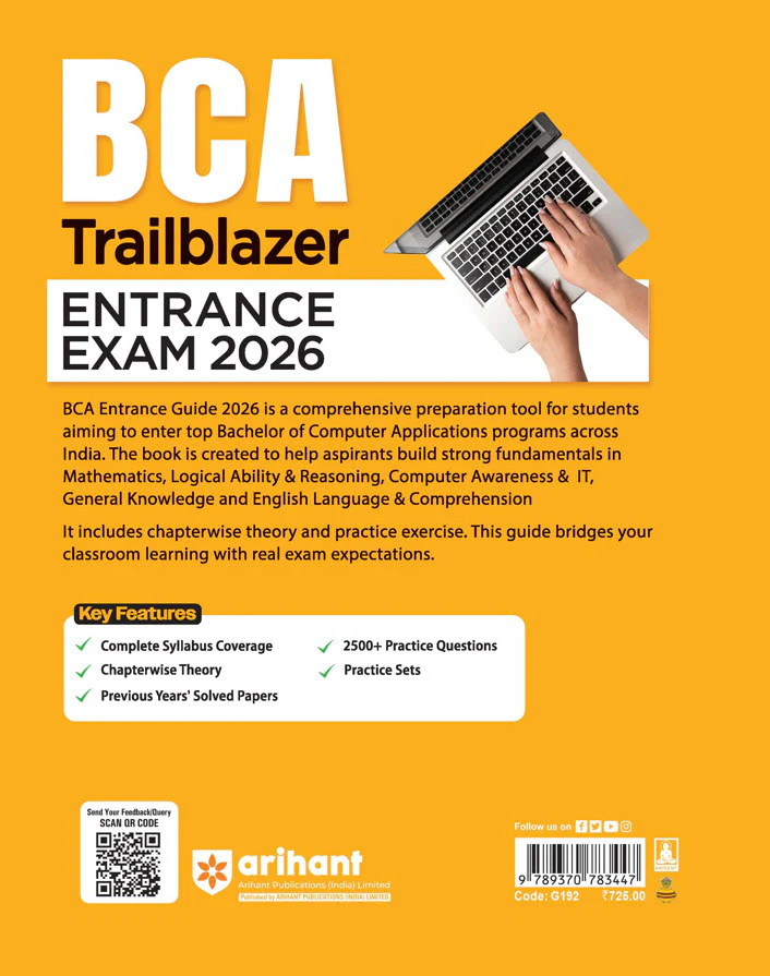 BCA Entrance Exam 2026 Trailblazer| Chapterwise Quick Theory, 2500+ Practice Questions with 3 Practice Sets - Image 2