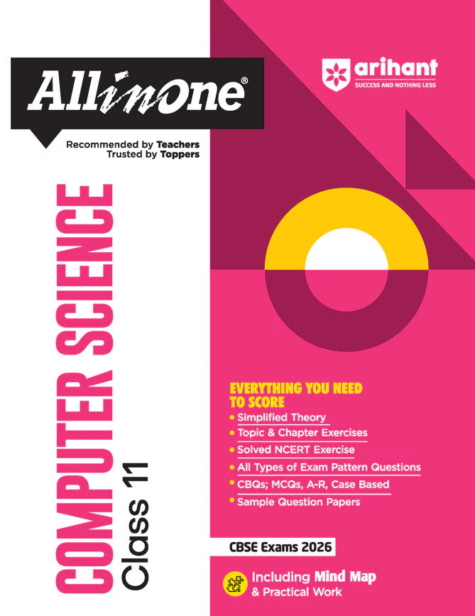 CBSE All in One Computer Science Class 11 Exam 2025-26 | CBQs, MCQs, A-R, Case Based, Sample Question Papers | Including Mind Map