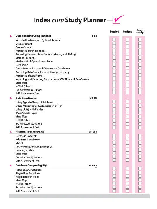 CBSE All in One Informatics Practices with Python Pandas Class 12 Exam 2025-2026 | Sample Question Papers | Including Mind Map & Practical Work - Image 3