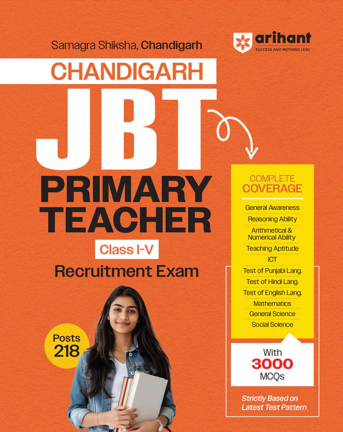 Chandigarh JBT Primary Teacher (Class I–V) Exam Guide | 3000+ MCQs | Based on Latest Pattern | Complete Syllabus Coverage