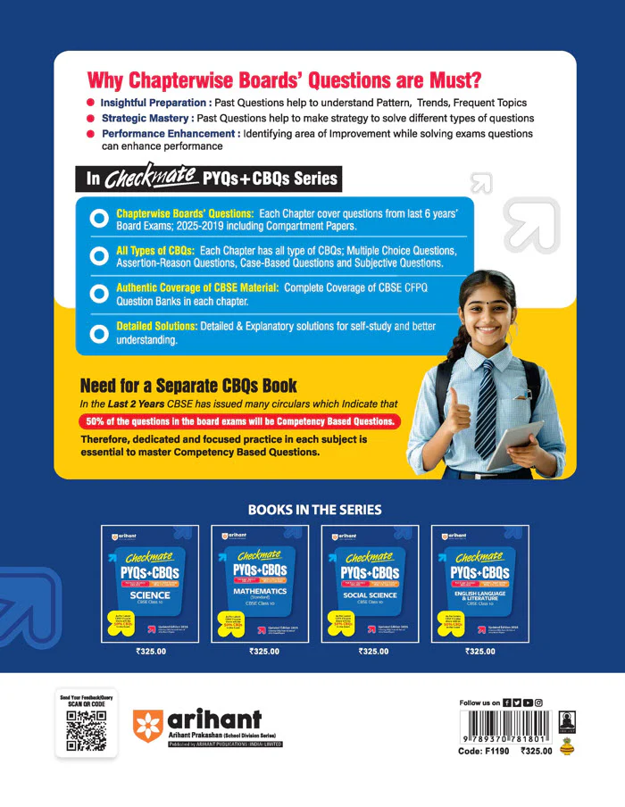 Checkmate CBSE Class 10  Mathematics (Standard) | PYQs & CBQs (Competency Based Questions & Previous Year Questions) | Updated Edition 2026 - Image 2