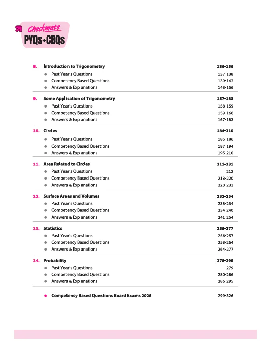 Checkmate CBSE Class 10  Mathematics (Standard) | PYQs & CBQs (Competency Based Questions & Previous Year Questions) | Updated Edition 2026 - Image 4