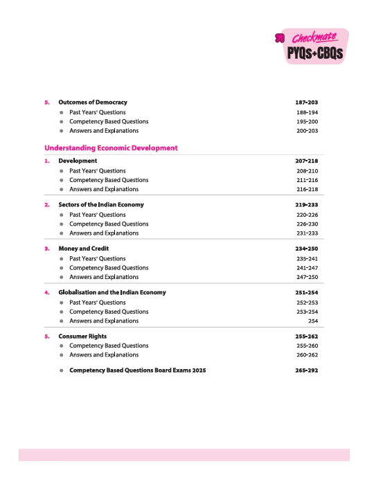 Checkmate CBSE Class 10 Social Science | PYQs & CBQs (Competency Based Questions & Previous Year Question)| Updated Edition 2026 - Image 5