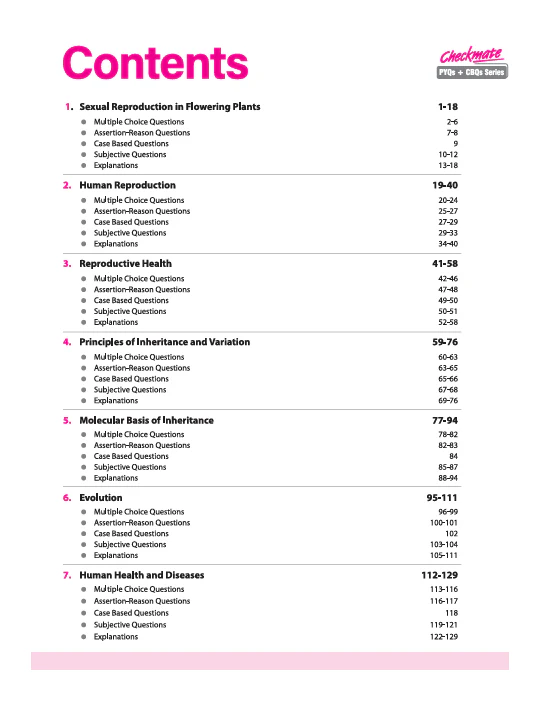 Checkmate CBSE Class 12 Biology Competency Based Questions (CBQs) | Updated Edition 2026 - Image 3