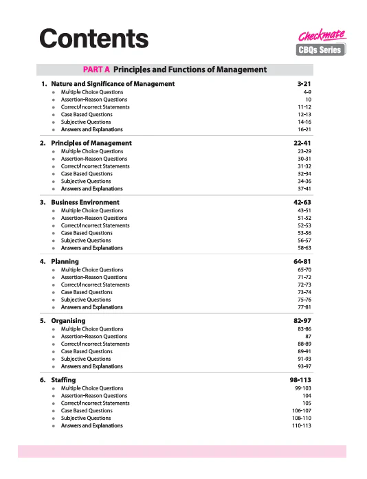 Checkmate CBSE Class 12 Business Studies Competency Based Questions (CBQs) | Updated Edition 2026 - Image 3