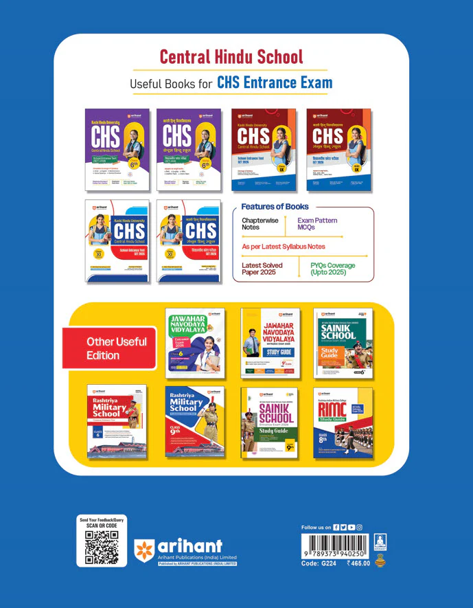 CHS (Central Hindu School) School Entrance Test (SET) 2026 – Class IX | Chapterwise Notes, MCQs, Model & Solved Paper | Based on Latest Syllabus - Image 2