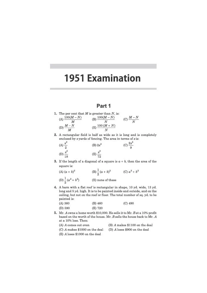 Classic Texts Series The Contest Problem Book I by Charles T. Salkind | Annual High School Mathematics Exams 1950–1960 | Math Practice Book for Olympiads, JEE, NTSE, CUET & Other Competitive Exams 2027 - Image 7