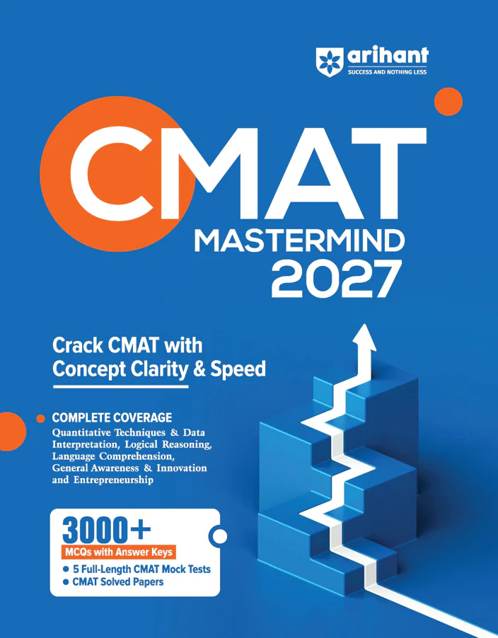 CMAT Mastermind 2027 | Complete Guide for CMAT Exam | 3000+ MCQs with Answer Key | 5 Mock Tests & Solved Papers | Quant, LR, English, GK