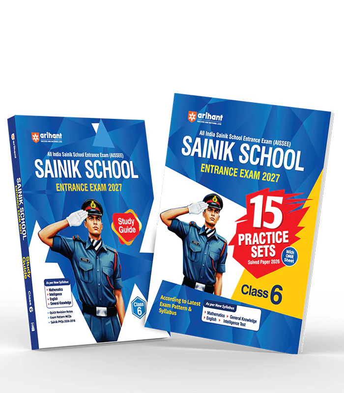 Combo of AISSEE Sainik School Class 6 Entrance Exam 2027 | Study Guide, 15 Practice Sets with Solved Paper 2026 | English Medium