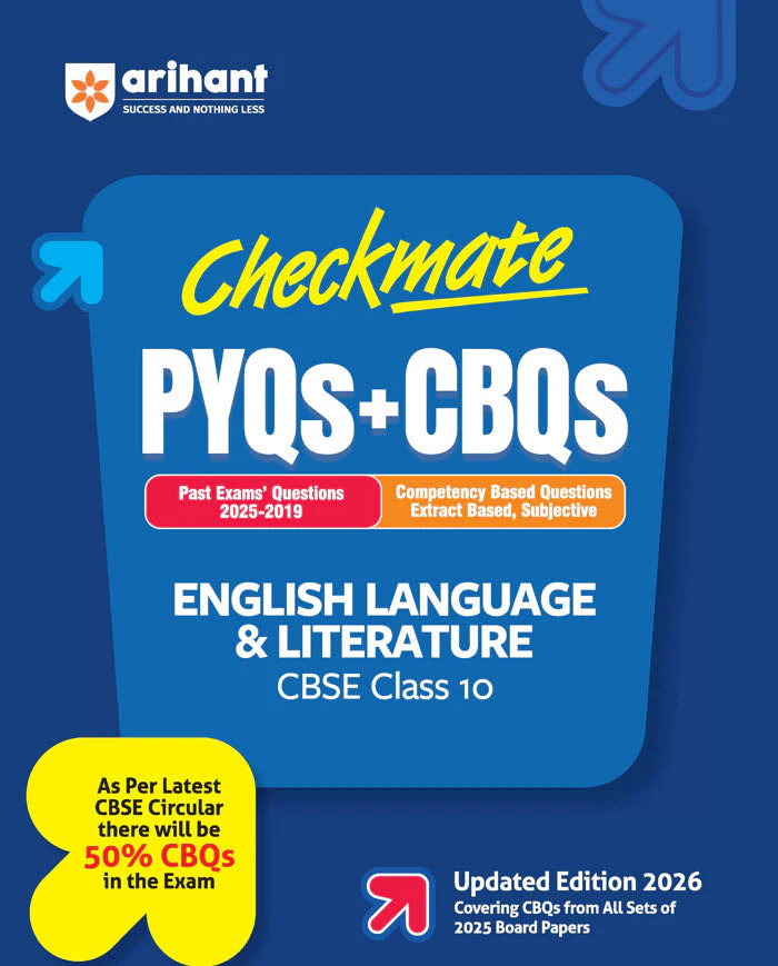 Checkmate CBSE Class 10 English Language & Literature | PYQs & CBQs (Competency Based Questions & Previous Year Question)| Updated Edition 2026