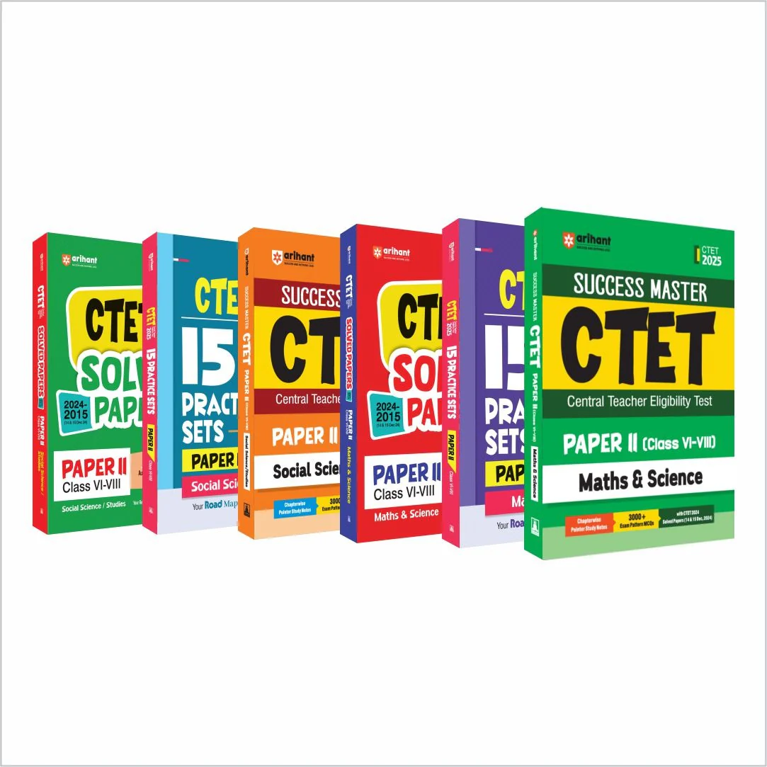 Combo of CTET 2025 Social Science & Studies And Math & Science Class VI-VIII (Junior Level) - (Paper - 2) | English Medium