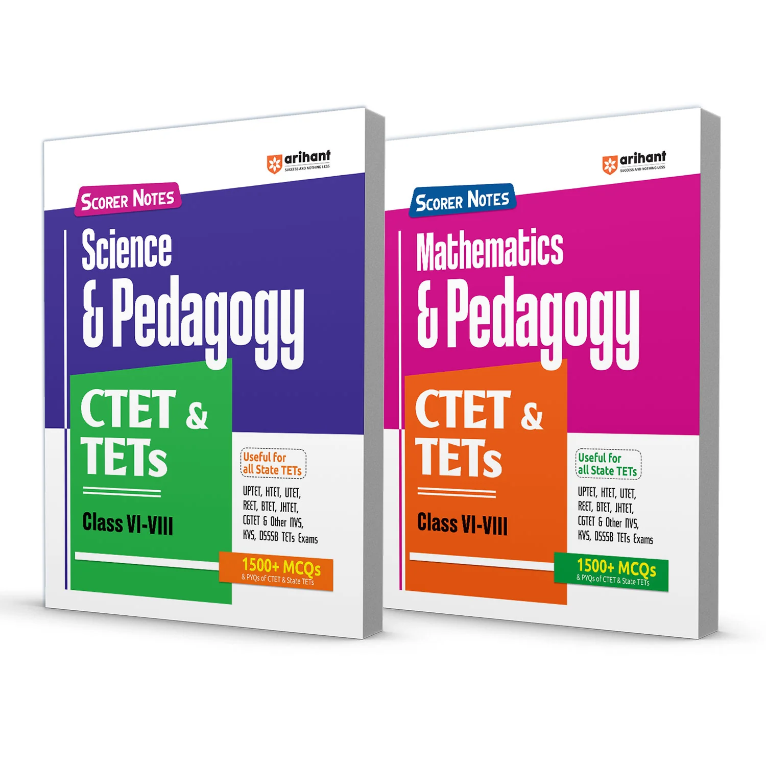 Combo of CTET Scorer Class (VI - VIII) | Mathematics & Pedagogy & Science & Pedagogy | English Medium