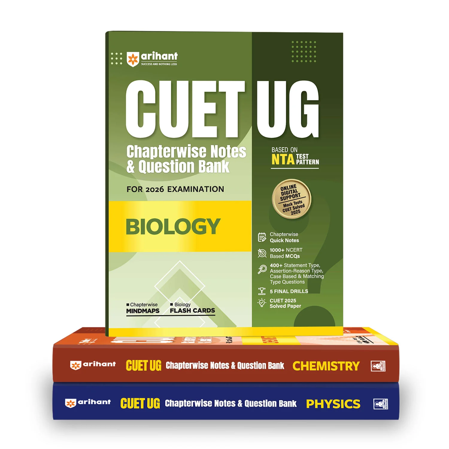 Combo of CUET 2026 Physics, Chemistry & Biology | Free Online Digital Support