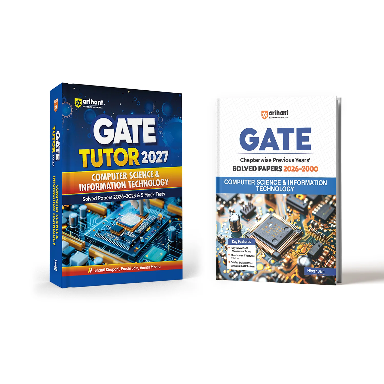 Combo of Gate Tutor 2027 Computer Science & Information Technology | Solved Papers 2023–2026 & 5 Mock Tests & Chapterwise Solved Papers 2026–2000 | English Medium