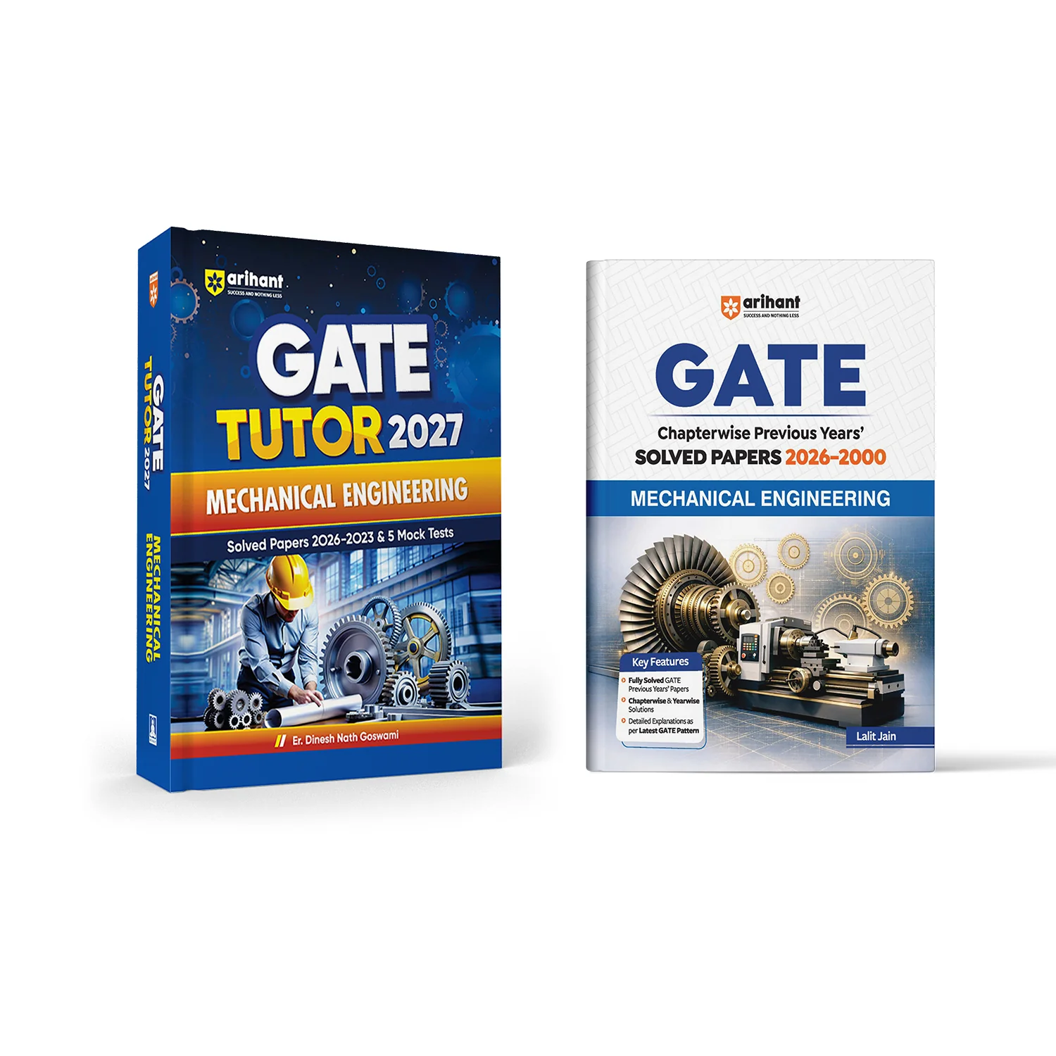 Combo of GATE Tutor 2027 Mechanical Engineering | Solved Papers 2023–2026 & 5 Mock Tests & Chapterwise Solved Papers 2026–2000 | English Medium