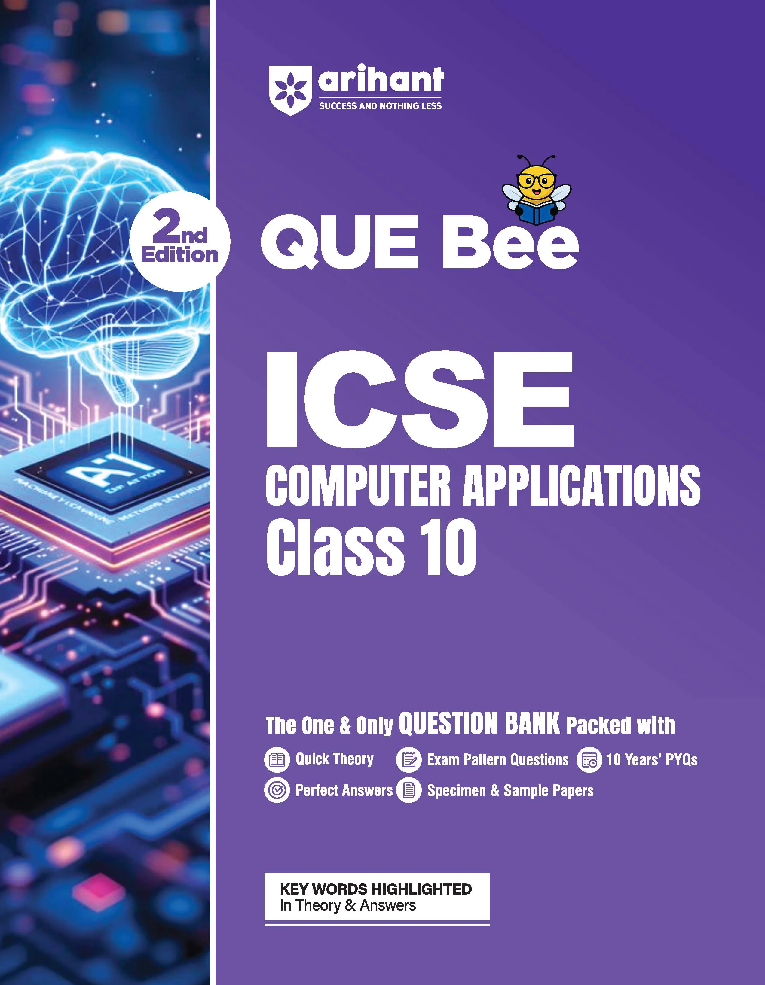 ICSE Computers Application Class 10 Exam | Quick Theory, Exam Pattern Questions & Sample Papers | As per Latest ICSE Syllabus | Que Bee 2nd Edition