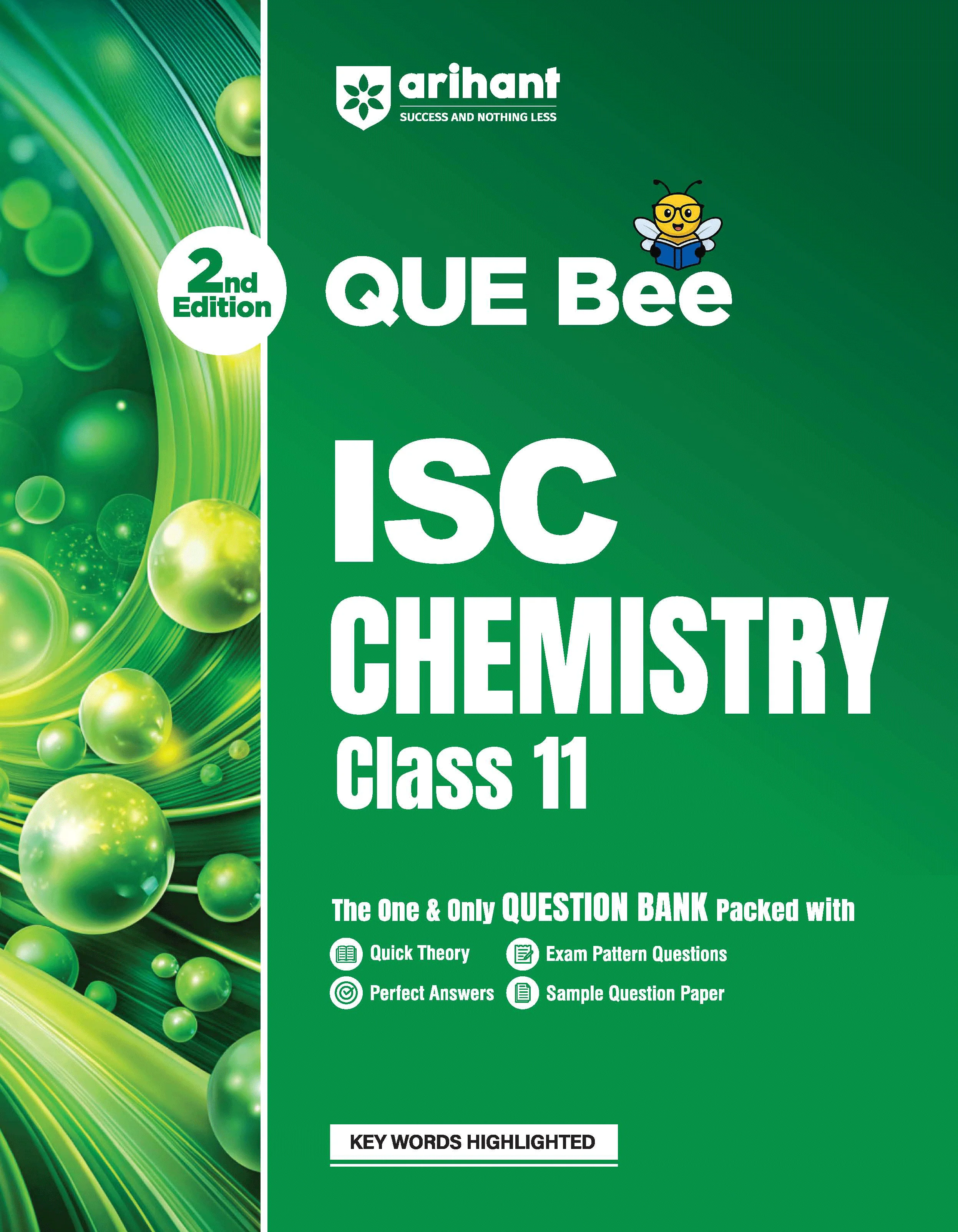 ISC Chemistry Class 11 Exam Book | Quick Theory, Exam Pattern Questions & Sample Papers | As per Latest ICSE Syllabus | Que Bee 2nd Edition