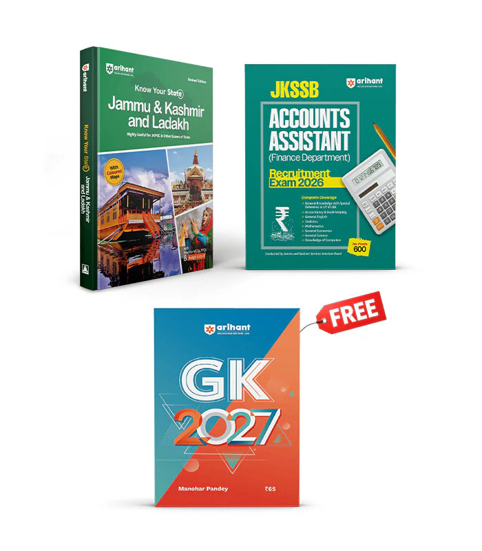 Combo of Jammu & Kashmir and Ladakh | JKSSB Accounts Assistant & Know Your State (General Knowledge) | With Free General Knowledge | English Medium