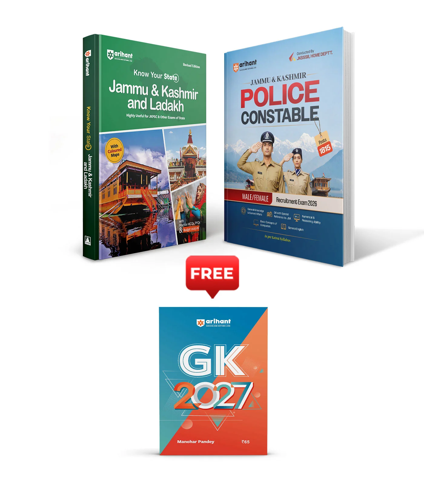 Combo of Jammu & Kashmir Police Constable 2026 & Know Your State J&K and Ladakh (GK) | With Free General Knowledge | English Medium