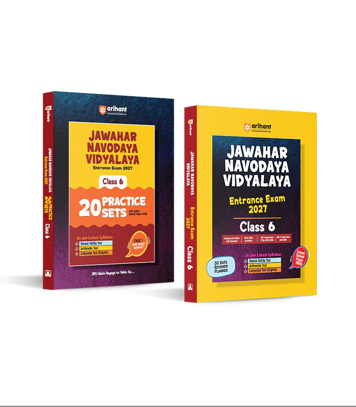 Combo of Jawahar Navodaya Vidyalaya Class 6 Entrance Exam 2027 Class 6 | Study Guide, 20 Practice Sets with Latest Solved Paper 2026 | English Medium