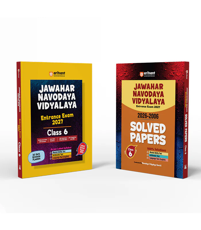 Combo of Jawahar Navodaya Vidyalaya Class 6 Entrance Exam 2027 | Study Guide & Solved Papers (2006–2026) | English Medium