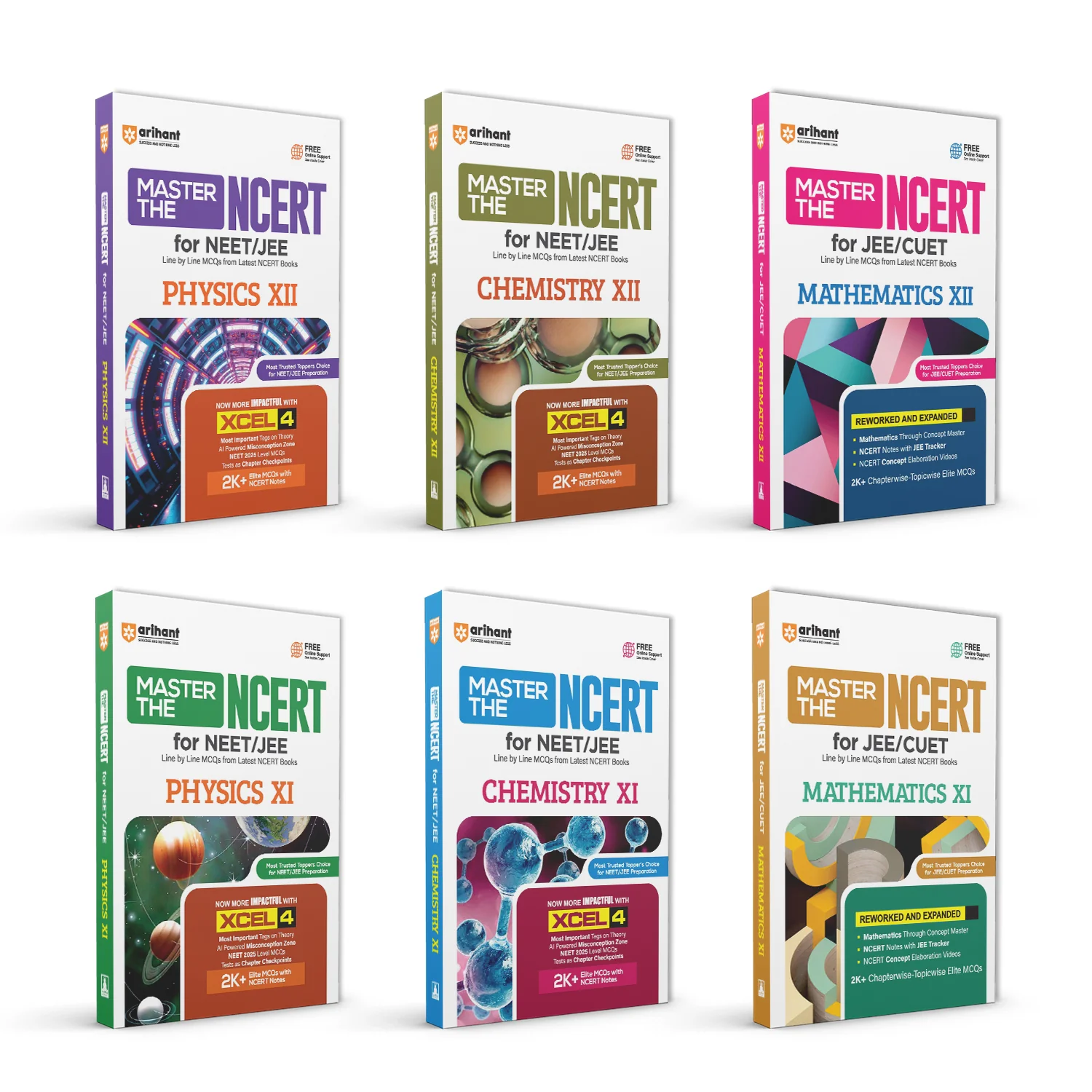Combo of Master the NCERT Physics, Chemistry & Mathematics Class 11th & 12th | For NEET (UG) & CUET 2026 | English Medium