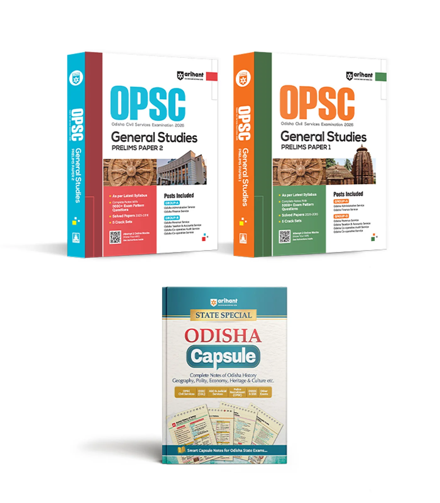 Combo of OPSC Prelims 2026 (Odisha Civil Services Exam) | General Studies (Paper 1 & 2) & eneral Knowledge Capsule State Special | English Medium