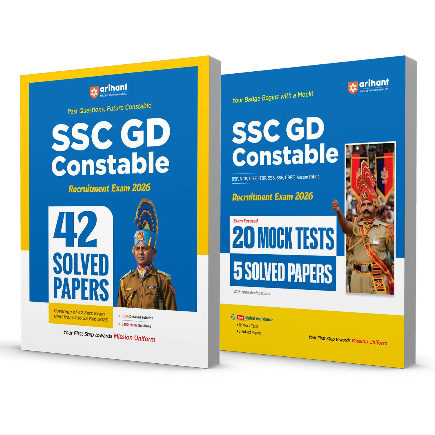Combo of SSC GD Constable Exam 2026 | 20 Mock Tests + 5 Solved Paper & 42 Solved Papers-3360 MCQs | English Medium