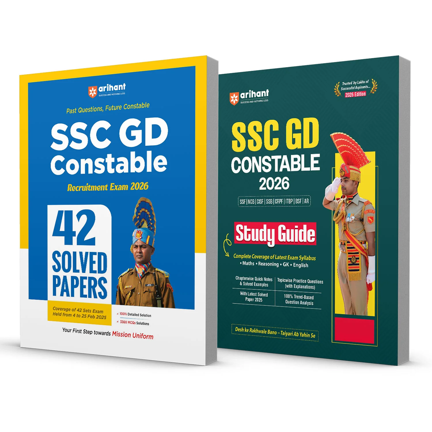 Combo of SSC GD Constable Exam 2026 | Study Guide & 42 Solved Papers-3360 MCQs | English Medium