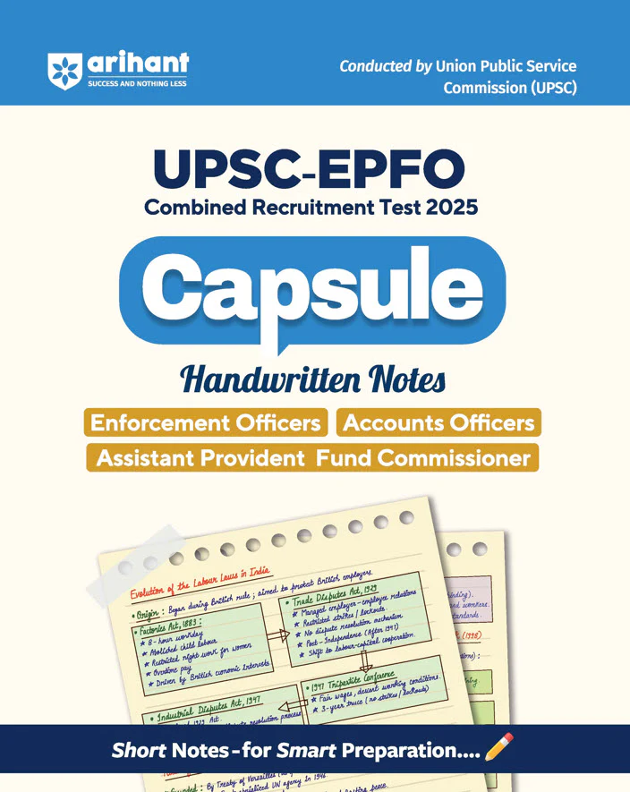 Combo of UPSC EPFO Exam 2025 | Capsule Handwritten Notes & 5 Solved Papers with 10 Pratice Sets | English Medium - Image 2