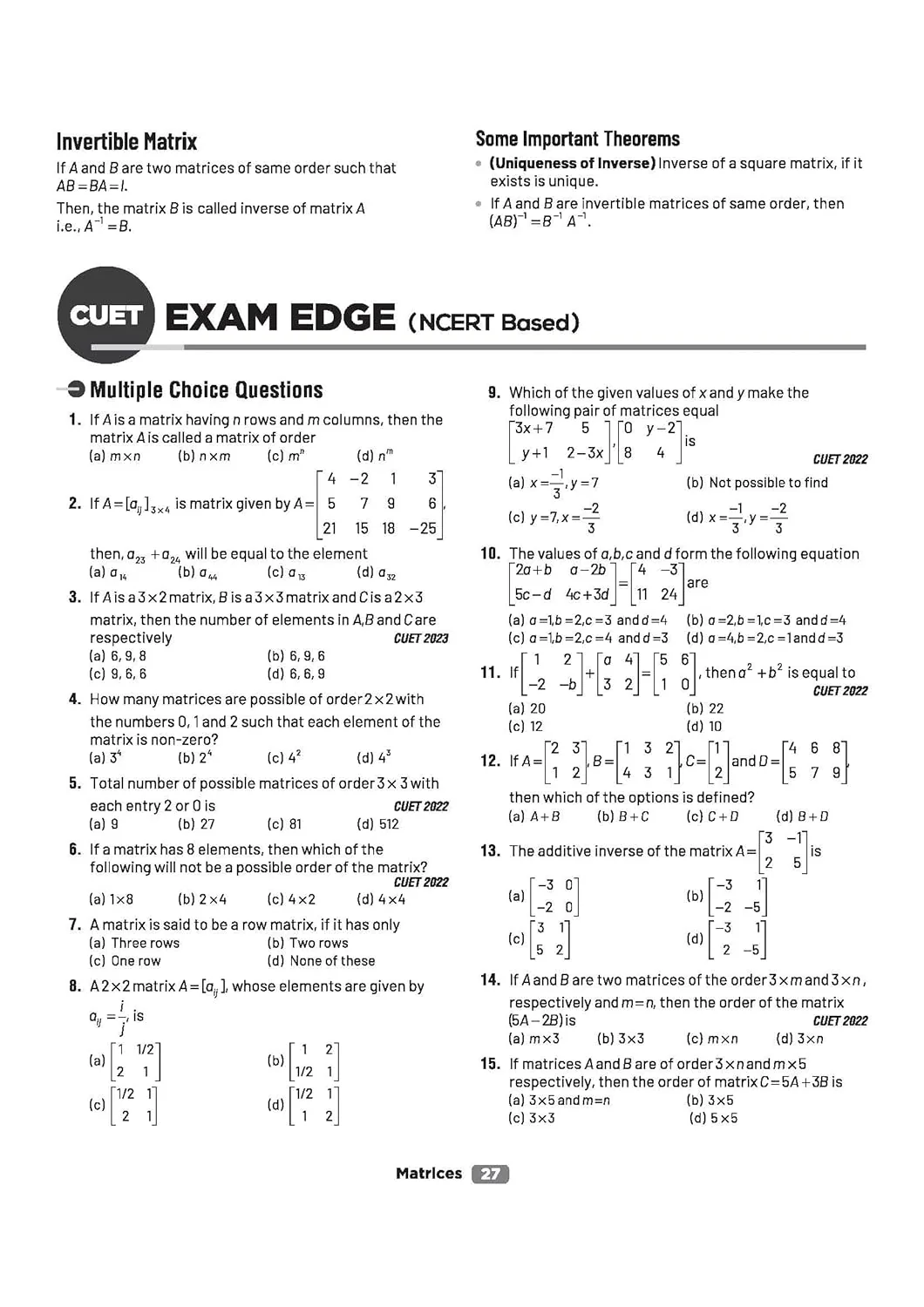 CUET UG 2026 Mathematics | Chapterwise Notes & Question Bank | Based on NTA Pattern | 1000+ NCERT MCQs, Assertion Reason & CBQ | Mindmaps & Flash Cards | Free Online Digital Support - Image 7
