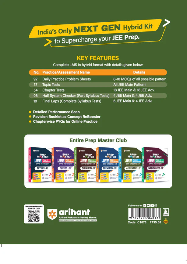 Prep Master JEE Main & Advanced | Mathematics Class XI | DPP & Testing Kit with 92 DPPs, 109 Tests & 25 Booklets | 24×7 Doubt Solver - Image 7