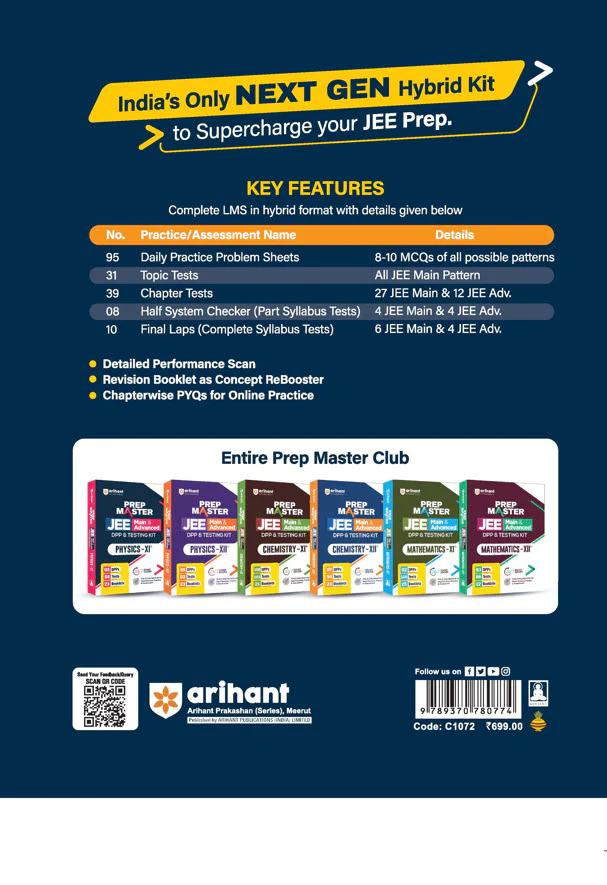 Prep Master JEE Main & Advanced | Physics Class XI | DPP & Testing Kit with 95 DPPs, 88 Tests & 21 Booklets | 24×7 Doubt Solver - Image 7