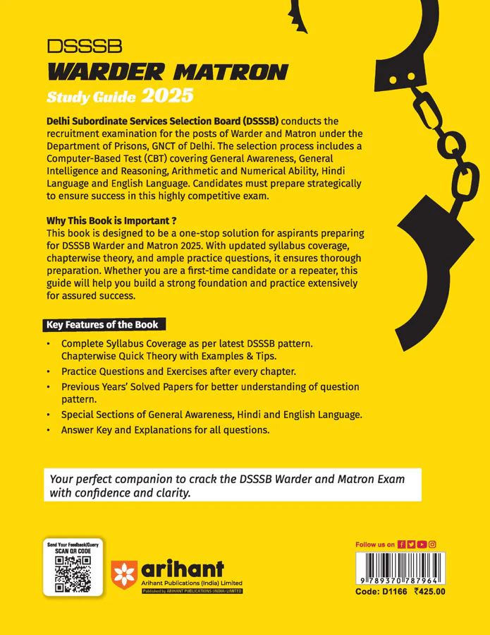 DSSSB Warder Matron Exam 2025 | Study Guide | With Previous Year Solved Papers, MCQs - Image 2