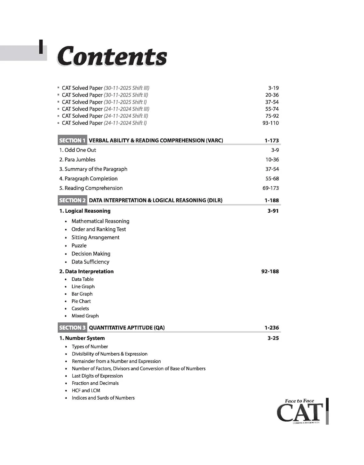 Face to Face CAT 27 Years Chapterwise Topicwise Solved Papers (1999–2025) | with Detailed Solutions & Trend Analysis - Image 2