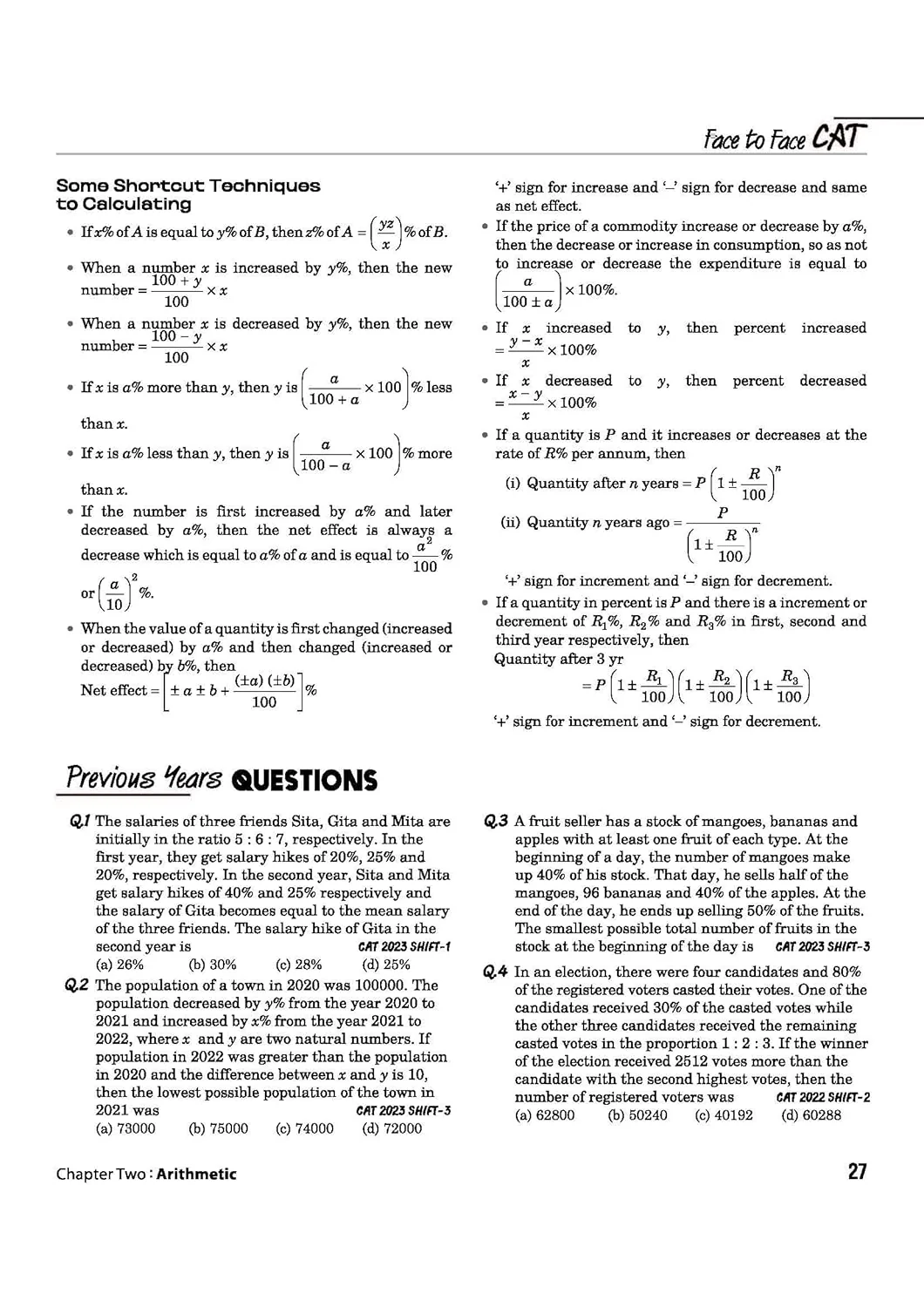 Face to Face CAT 27 Years Chapterwise Topicwise Solved Papers (1999–2025) | with Detailed Solutions & Trend Analysis - Image 6