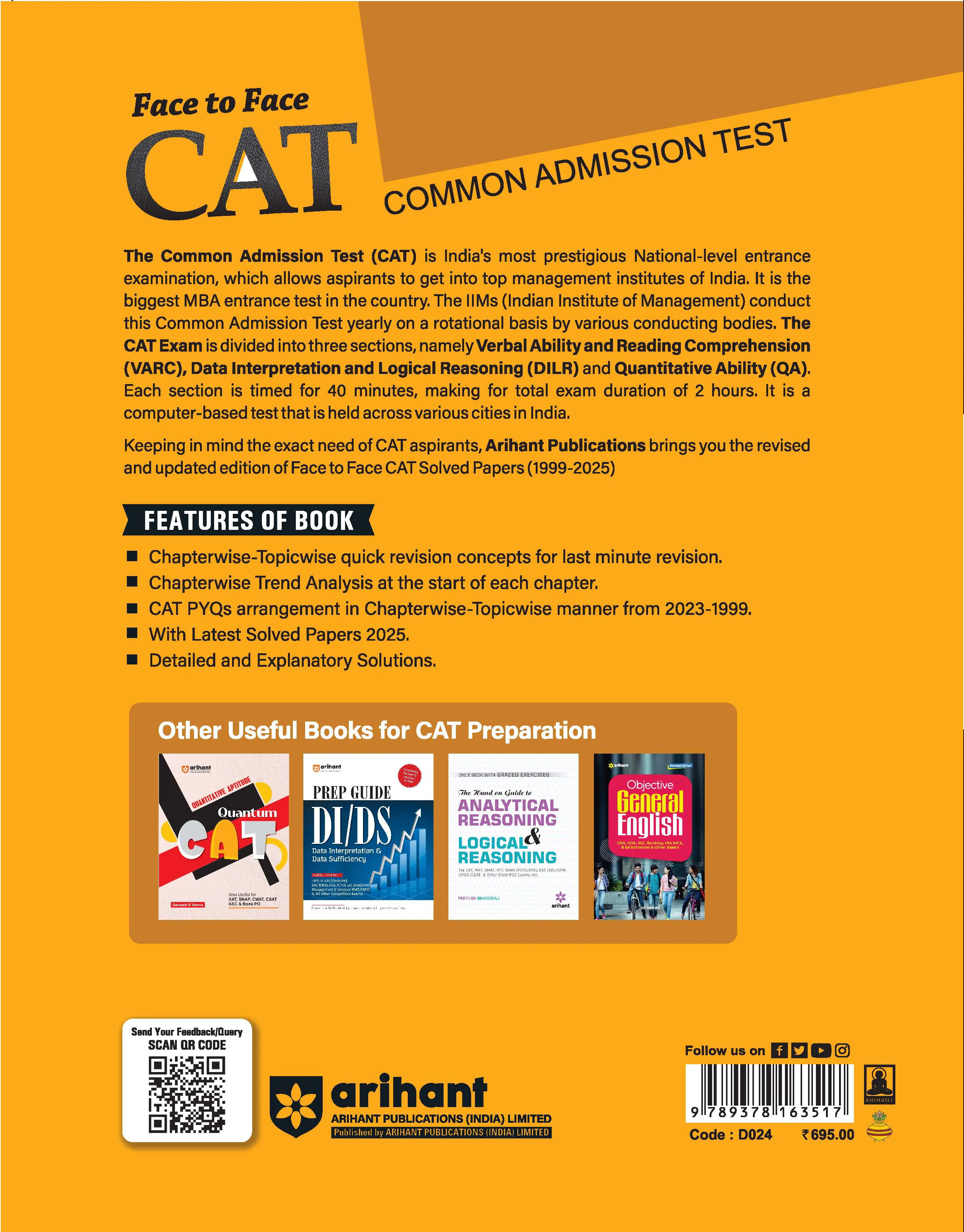 Face to Face CAT 27 Years Chapterwise Topicwise Solved Papers (1999–2025) | with Detailed Solutions & Trend Analysis - Image 9