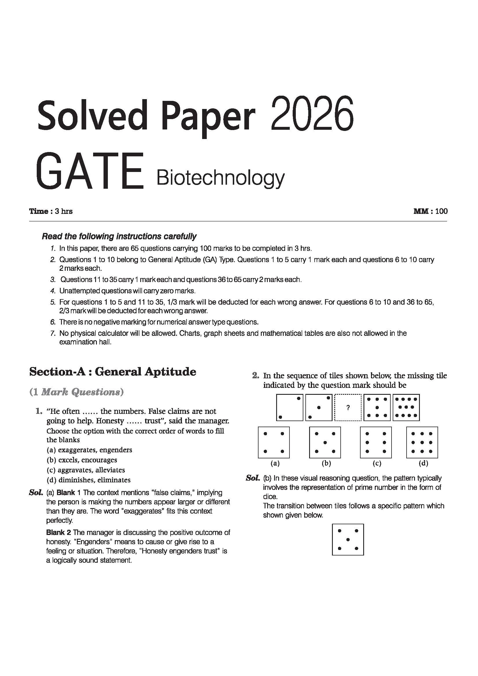 GATE Biotechnology Chapterwise Solved Papers 2026–2000 with 10 Mock Papers |Chapterwise & Yearwise Detailed Explanations as per GATE Pattern - Image 3