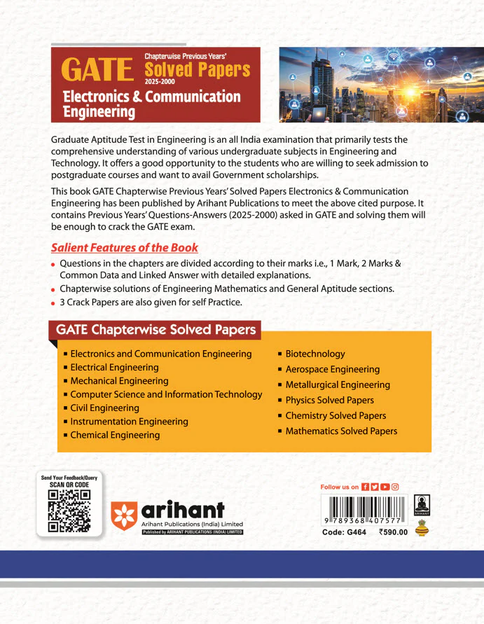 GATE Chapterwise Previous Years Solved Papers 2025-2000 | Electronics & Communication Engineering | By Manish Purbey - Image 2
