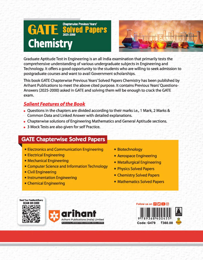 GATE Chemistry Chapterwise Previous Years Solved Papers (2025-2000) | By Dr. Sanjay Saxena & Preeti Gupta - Image 2