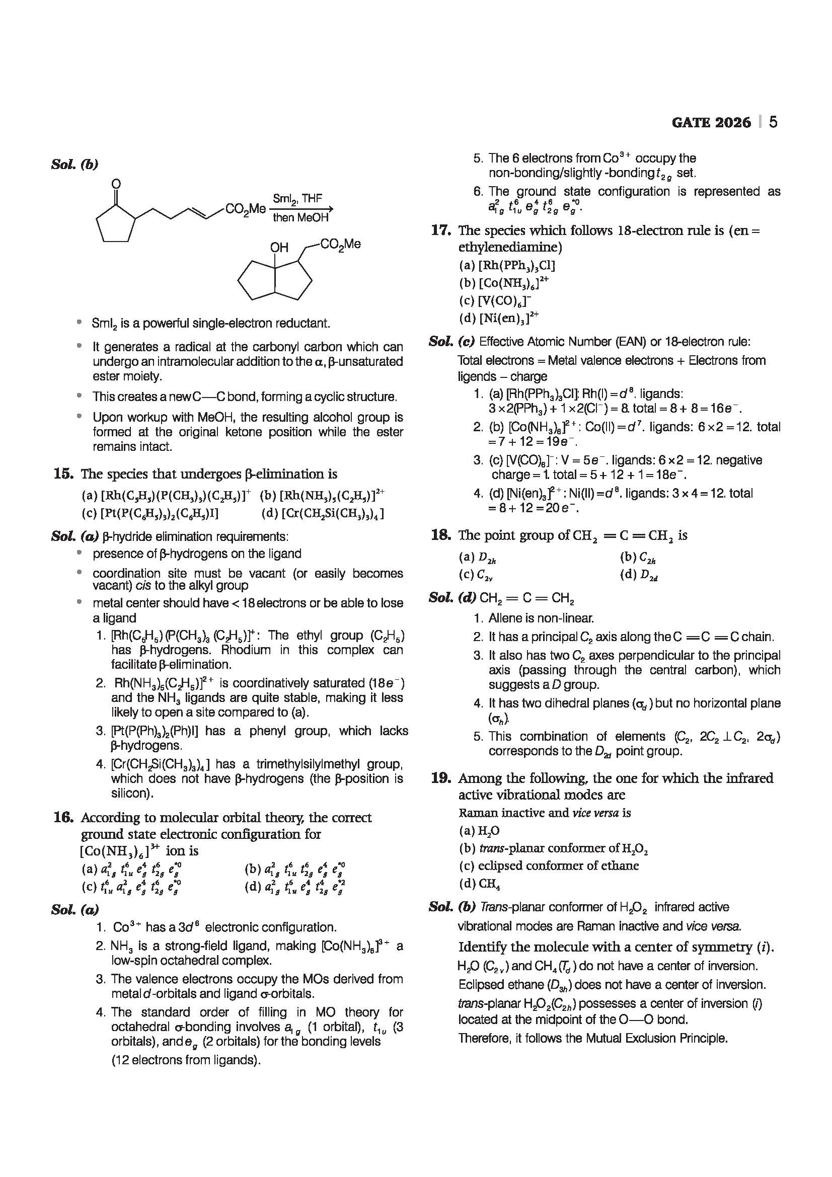 GATE Chemistry Chapterwise Solved Papers 2026–2000|Chapterwise & Yearwise Detailed Explanations as per GATE Pattern - Image 7
